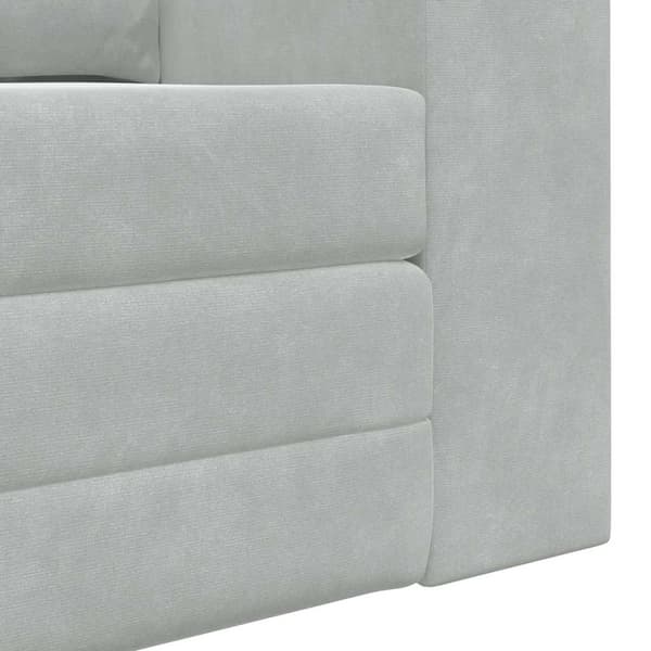 vidaXL Sovesofa 60cm Lysegrå Fløjl