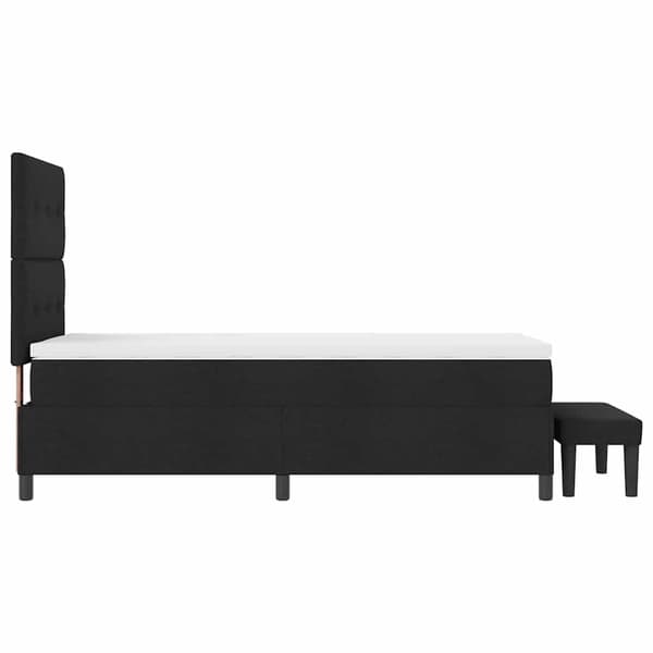 vidaXL Box spring seng med madras Sort 100 x 200 cm Stof