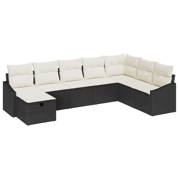 vidaXL Sofa Sæt med pude 9 pcs polyrattan