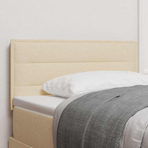 vidaXL Hovedgærde Creme 80 cm Stof