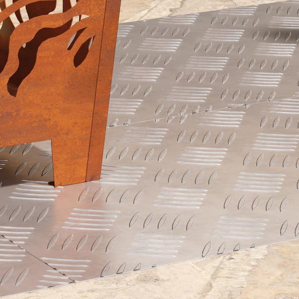 vidaXL Trappe Tread Rektangulær 4 pcs Sølv 80 x 40 cm Aluminium