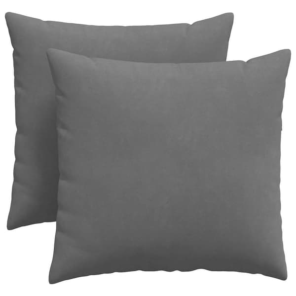 vidaXL Sofapuder 2 pcs Mørkegrå 45 x 45 cm Stof