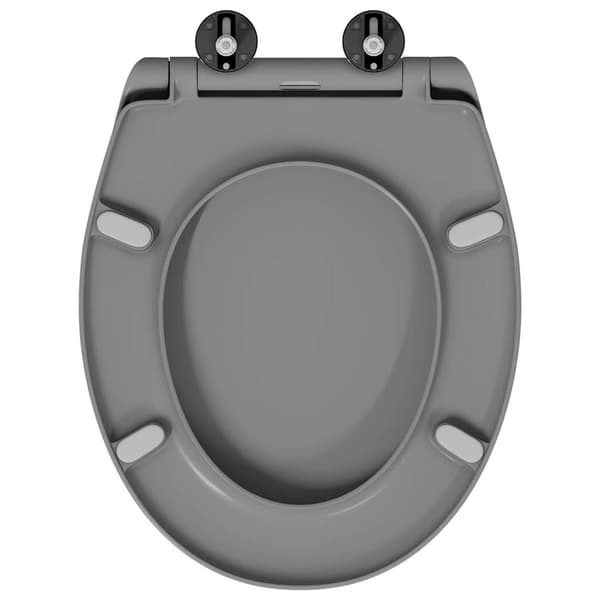 vidaXL WC-istuin Harmaa 47 x 37 x 4 cm Duroplast