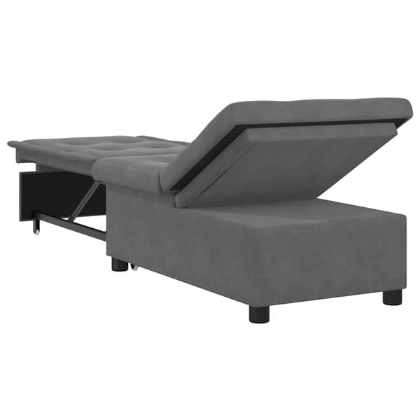 vidaXL Udtrækssofa Mørkegrå 194 x 67 x 82 cm Microfiber