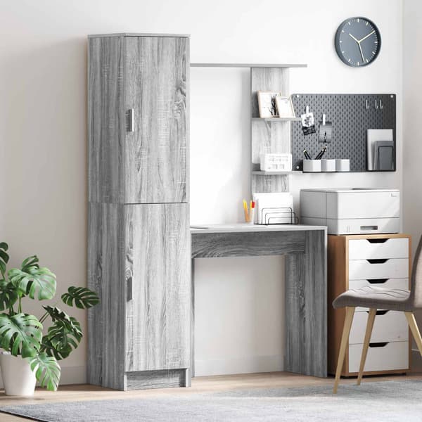 vidaXL Bord 2 pcs Grå Sonoma