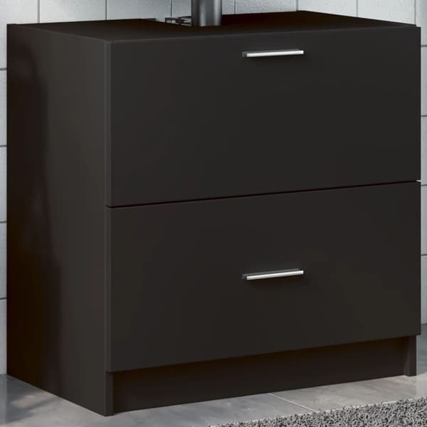 vidaXL underskab til håndvask 59x37x59 cm konstrueret træ sort