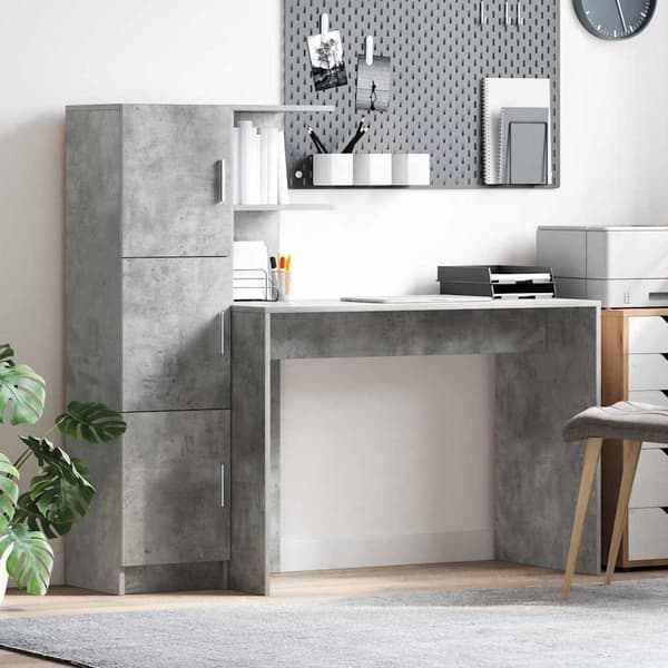 vidaXL Bord 2 pcs Beton Grå