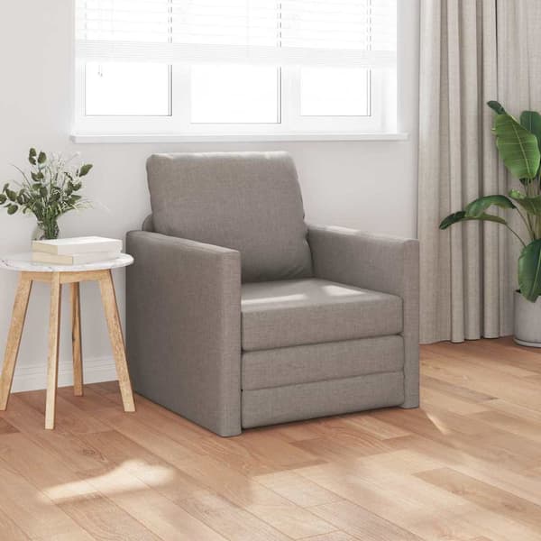 vidaXL Sovesofa 60cm Gråbrun Stof