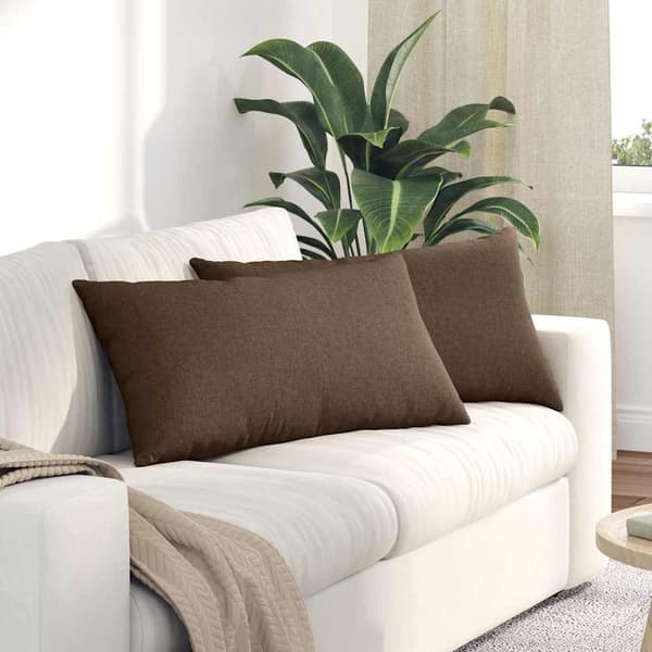 vidaXL Sofapuder 2 pcs Brun 80 x 40 cm Stof