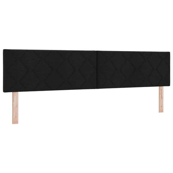 vidaXL Hovedgærde Sort 200 cm Stof