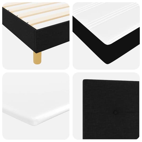 vidaXL Box spring seng med madras Sort 100 x 200 cm Stof