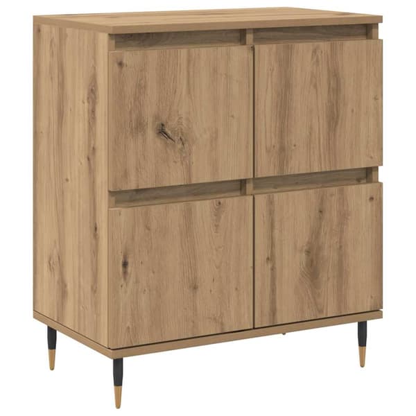 vidaXL Sideboard Artisan Egetræ 60 x 35 x 70 cm