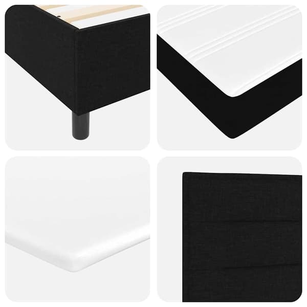 vidaXL Box spring seng med madras Sort 140 x 190 cm Stof