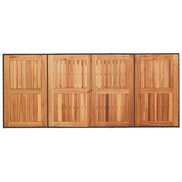 vidaXL Have Spisebordssæt 9 pcs Sort polyrattan