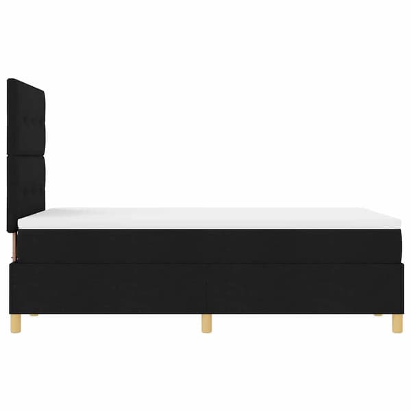 vidaXL Box spring seng med madras Sort 120 x 190 cm Stof