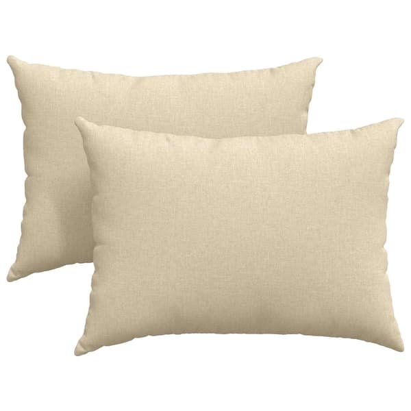 vidaXL Sofapuder 2 pcs Creme 70 x 50 cm Stof