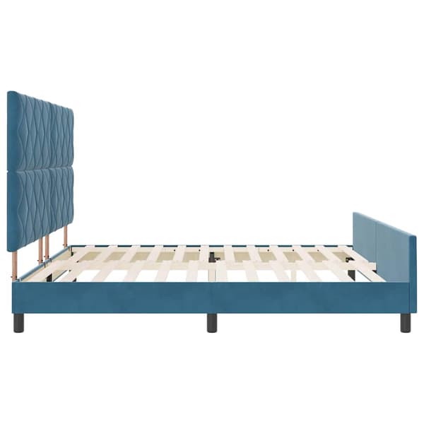 vidaXL Seng Blå 200x200 cm Fløjl