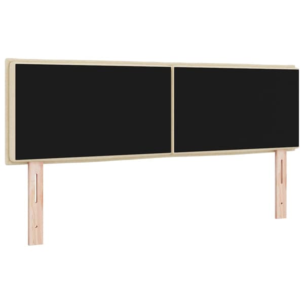 vidaXL Hovedgærde Creme 144 cm Stof