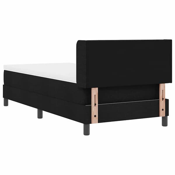 vidaXL Box spring seng med madras Sort 200 x 80 cm Polyester