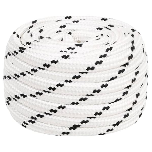 vidaXL arbejdsreb 16 mm 100 m polyester hvid