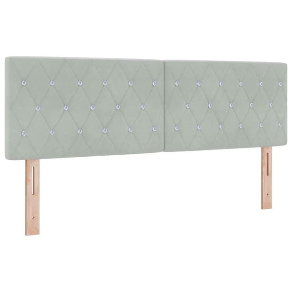 vidaXL Box spring seng med madras Lysegrå 190 x 140 cm Polyester