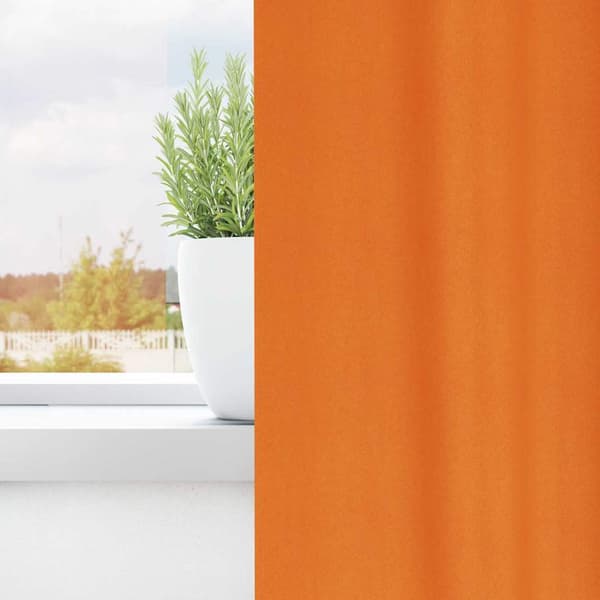 vidaXL Gardiner med gardiner 2 pcs Lys orange Polyester