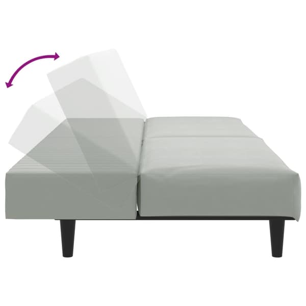 vidaXL sofasæt 2 dele velour lysegrå