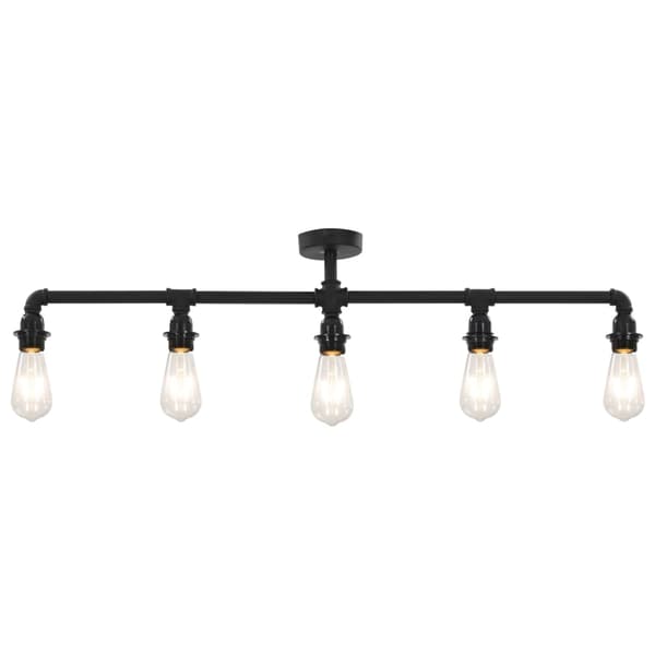 vidaXL loftlampe 5 x E27-pærer sort