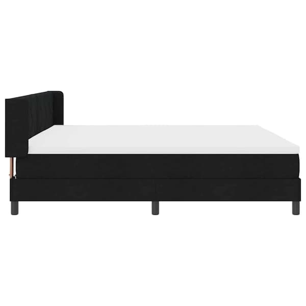 vidaXL Box spring seng med madras Sort 200 x 200 cm Polyester