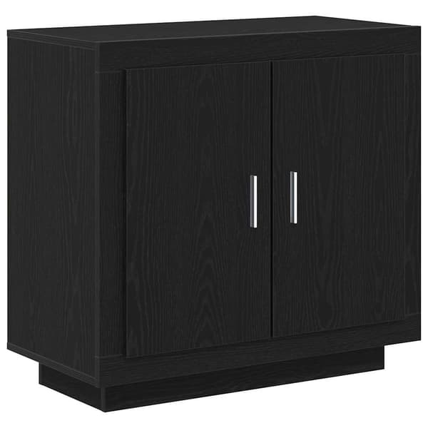 vidaXL Sideboard Sort eg 80 x 40 x 75 cm Konstrueret træ