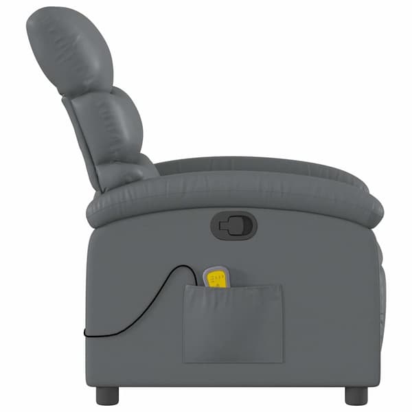 vidaXL massagestol kunstlæder grå