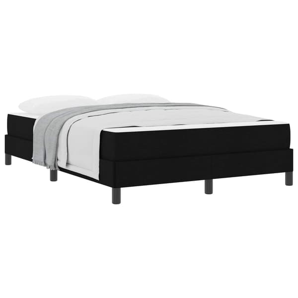 vidaXL Box spring seng med madras Sort 160 x 200 cm Stof