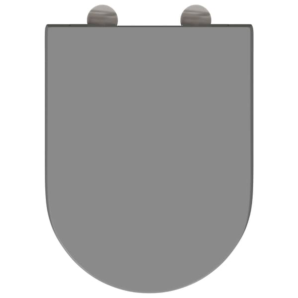 vidaXL WC-istuin Harmaa 49 x 36 x 4 cm Duroplast