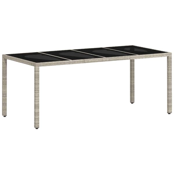 vidaXL Have Spisebordssæt 7 pcs Lysegrå polyrattan