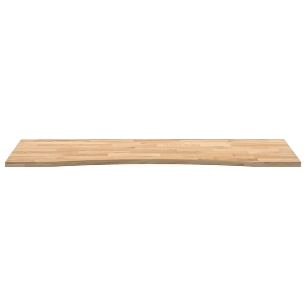 vidaXL bordplade ubehandlet 140x50x2,5 cm massivt egetræ rektangulær