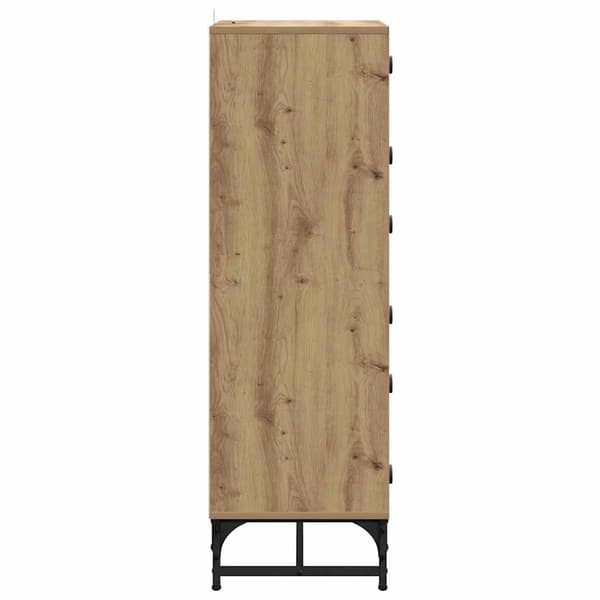vidaXL Sideboard Artisan Egetræ 35 x 37 x 117 cm