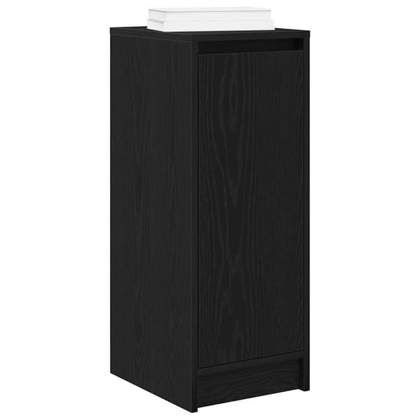 vidaXL skoreol 29,5x34x76 cm konstrueret træ sort egetræsfarve