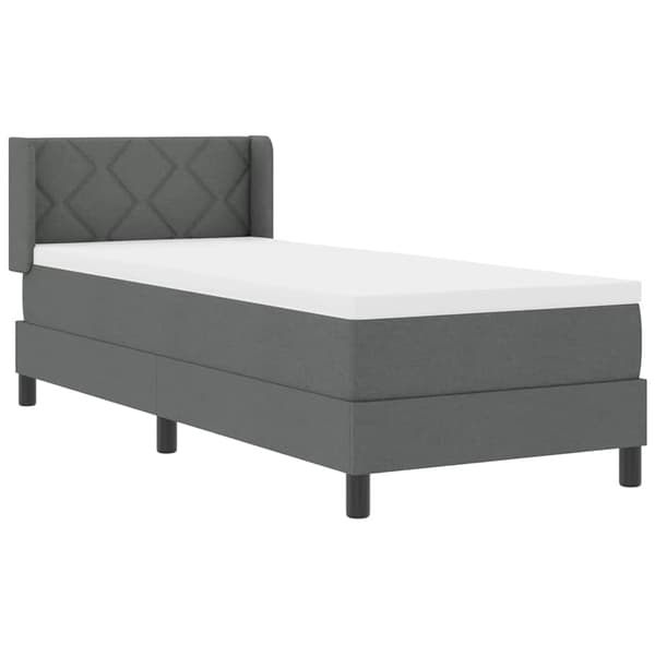 vidaXL Box spring seng med madras Mørkegrå 200 x 80 cm Polyester
