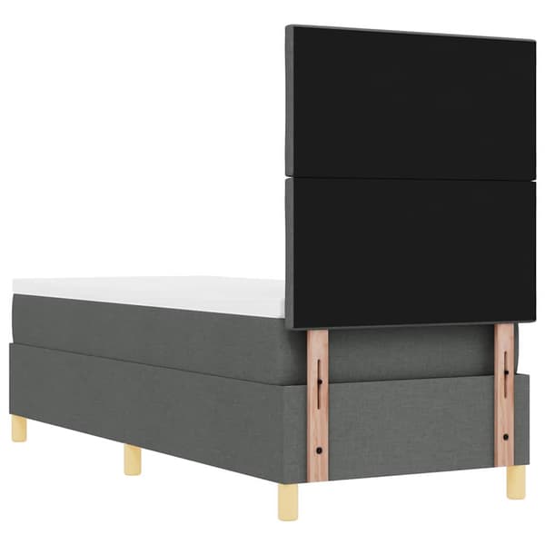 vidaXL Box spring seng med madras Mørkegrå 80 x 200 cm Stof