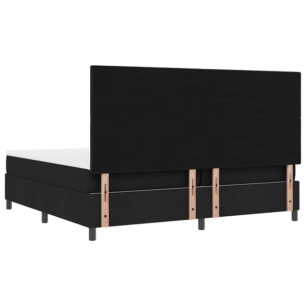 vidaXL Box spring seng med madras Sort 200 x 200 cm Stof