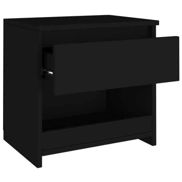 vidaXL sengebord 40x30x39 cm spånplade sort
