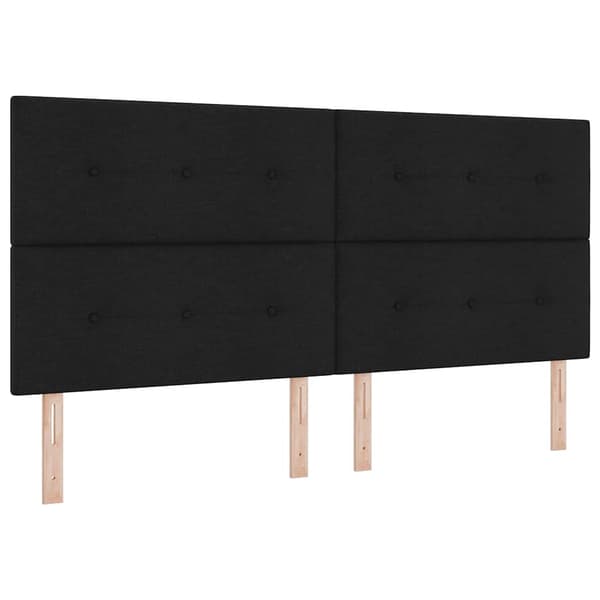 vidaXL Box spring seng med madras Sort 200 x 200 cm Stof