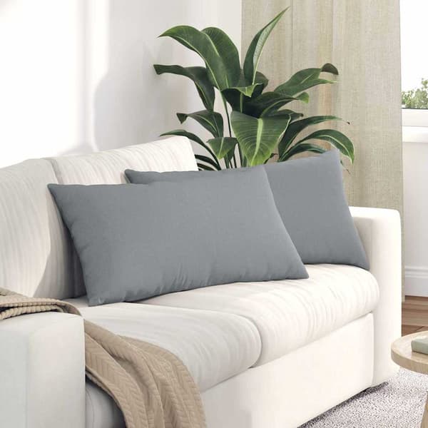 vidaXL Sofapuder 2 pcs Lysegrå 80 x 40 cm Stof