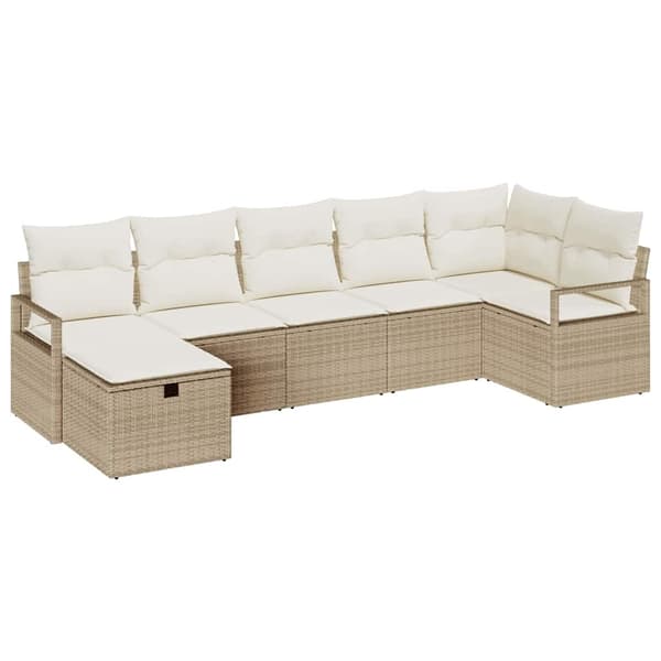 vidaXL Sofa Sæt med pude 5 pcs polyrattan