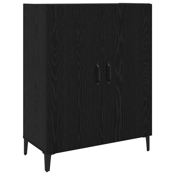 vidaXL Highboard 2 pcs Sort eg Konstrueret træ