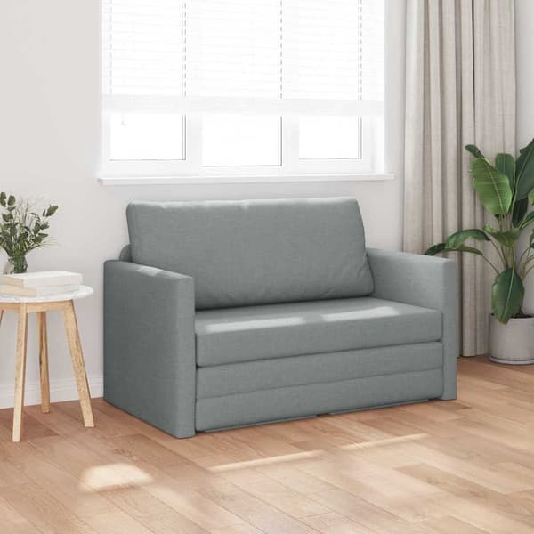 vidaXL Sovesofa 110cm Lysegrå Stof