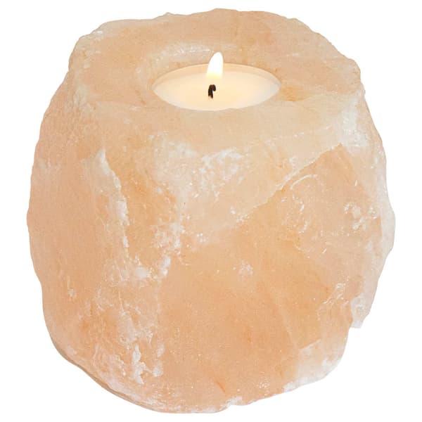 vidaXL Tealight Holders 4 pcs Lyserød sten