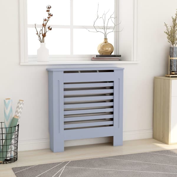 vidaXL MDF lämpöpatterin suoja harmaa 78 cm