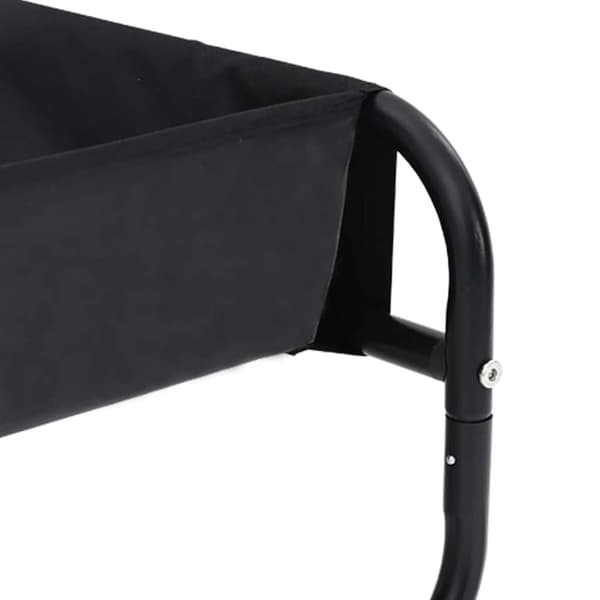 vidaXL Hundeseng Sort 75 x 75 x 30 cm Stål