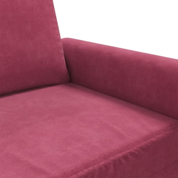 vidaXL lænestol 60 cm velour vinrød